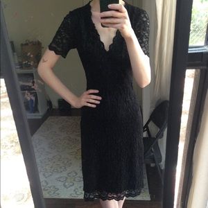 NWT Bisou Bisou Romantic Classic Black Lace Dress